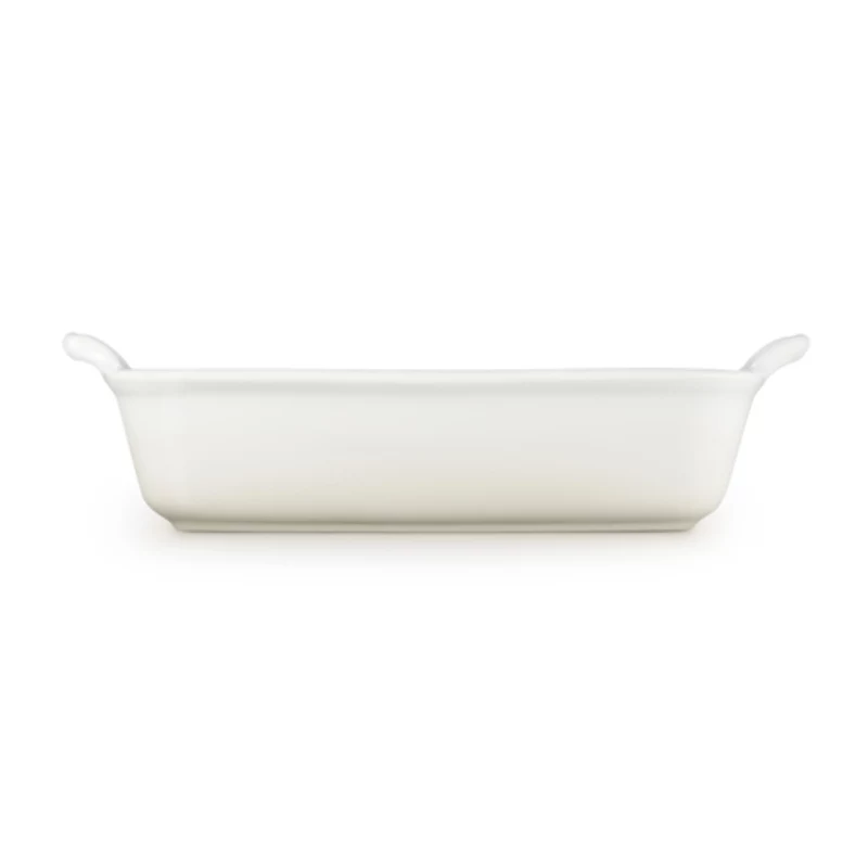 Assadeira retangular Le Creuset Heritage grés 26x19cm / 2,4L branco