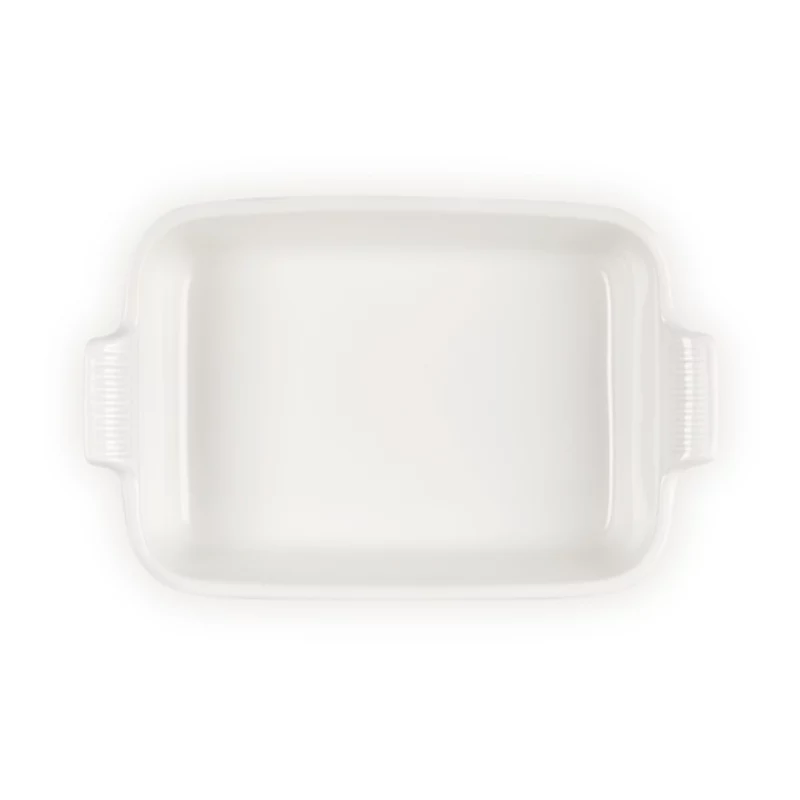 Assadeira retangular Le Creuset Heritage grés 26x19cm / 2,4L branco