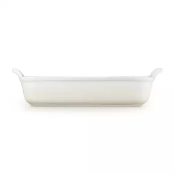 Assadeira retangular Le Creuset Heritage grés 32x24cm / 4L branco