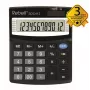 REBELL RE-SDC412 BX calculadora de secretária compacta, LCD de 12 dígitos, alimentação dupla, preto