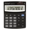 REBELL RE-SDC412 BX calculadora de secretária compacta, LCD de 12 dígitos, alimentação dupla, preto