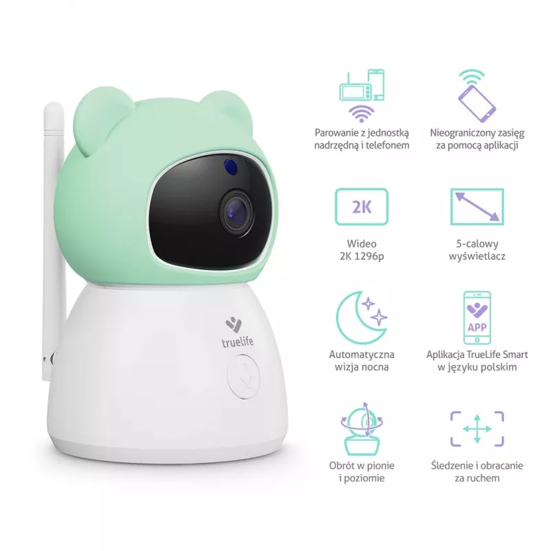TrueLife NannyCam R6 Dual intercomunicador para bebé inteligente