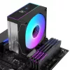 Rampage Octagon B70 refrigerador a ar para CPU, 120 mm ARGB, visor de temperatura, preto