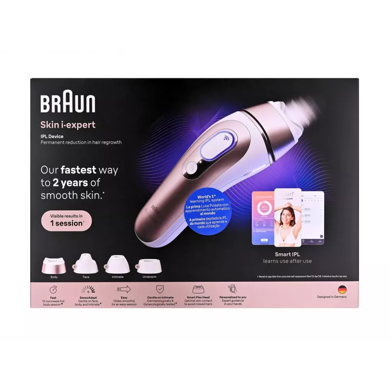 Braun Skin i-expert Pro 7 PL7432 depilador IPL, 400.000 flashes, branco/rosa