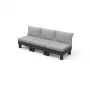 KETER sofá de jardim de três lugares Elements 3 lugares cinzento/cinzento-claro