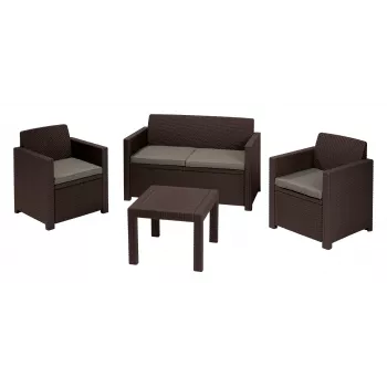 Conjunto de mobiliário de jardim KETER Alabama castanho