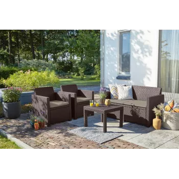 Conjunto de mobiliário de jardim KETER Alabama castanho