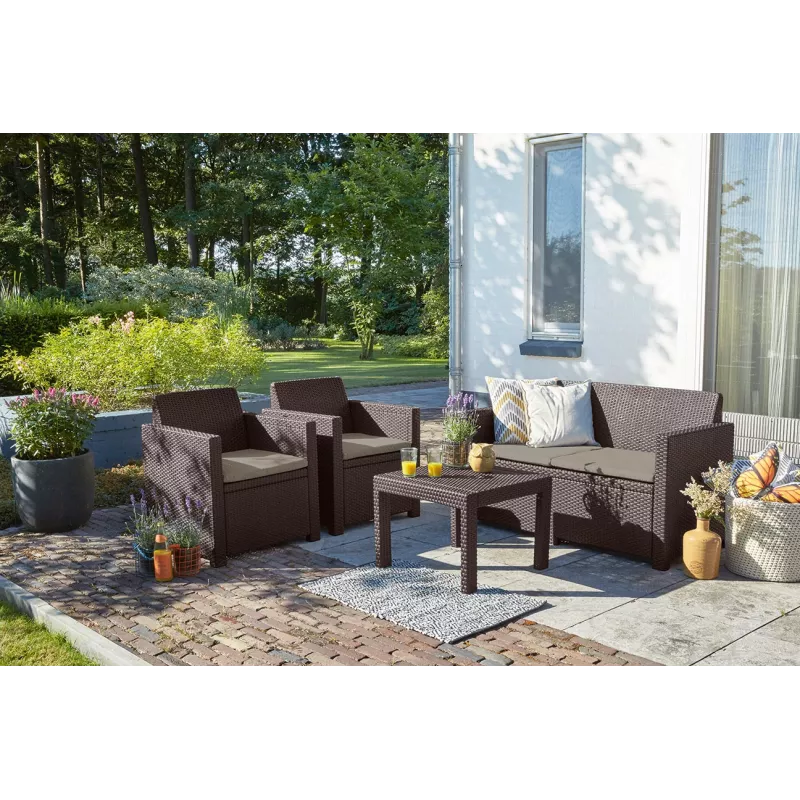 Conjunto de mobiliário de jardim KETER Alabama castanho