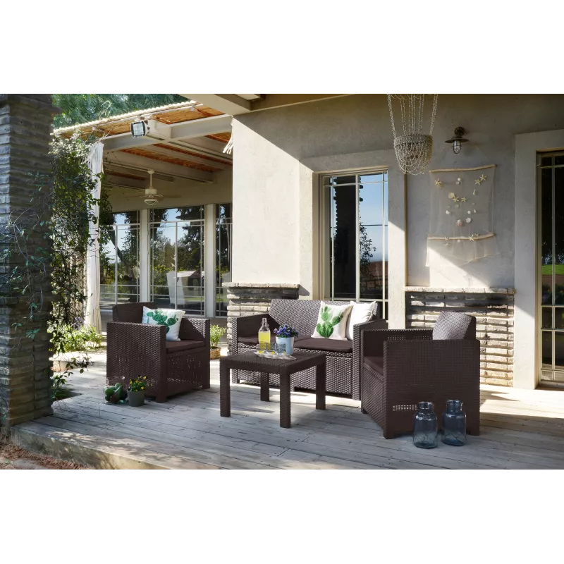 Conjunto de mobiliário de jardim KETER Alabama castanho