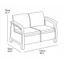 Conjunto de mobiliário de jardim KETER Corfu castanho