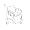 Conjunto de mobiliário de jardim KETER Corfu castanho