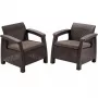 Cadeiras de jardim KETER Corfu Duo castanho