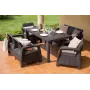 Conjunto de mobiliário de jardim KETER Corfu Fiesta castanho