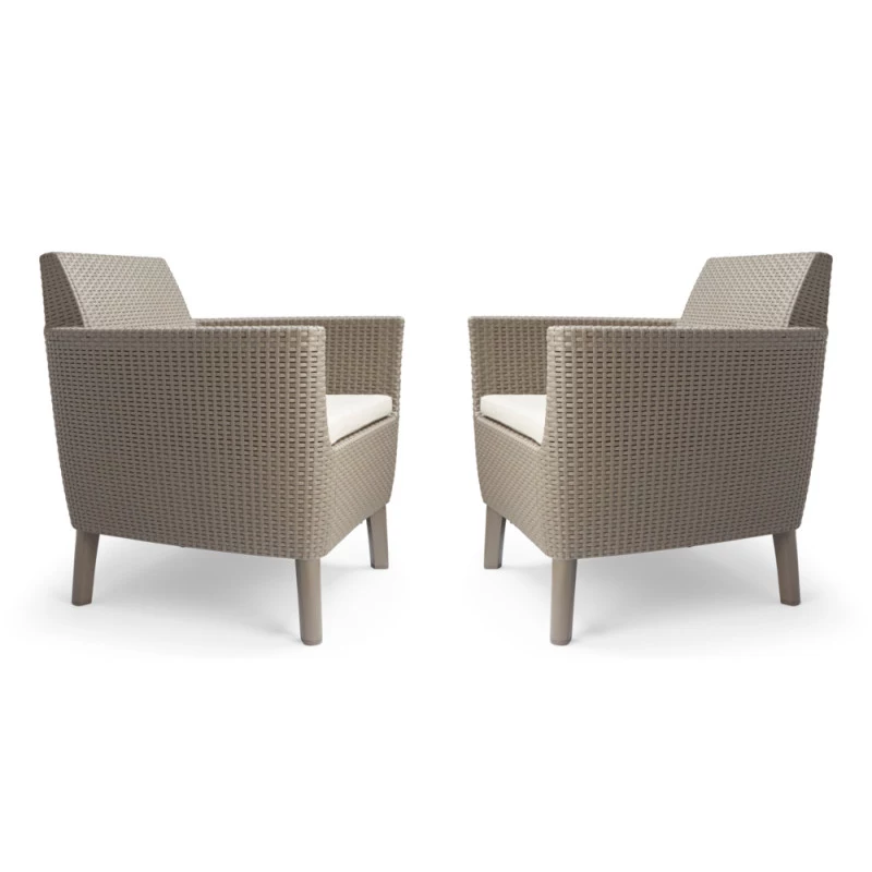 Cadeiras de jardim KETER 2 unid. Salemo Duo bege