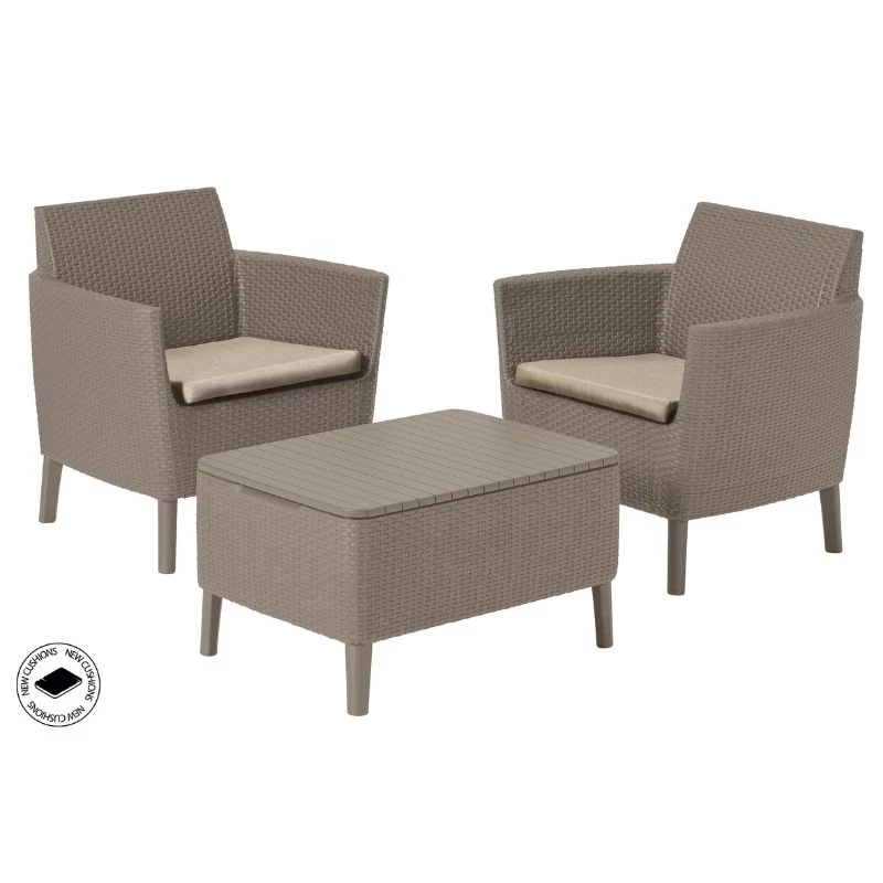 Cadeiras de jardim KETER 2 unid. Salemo Duo bege