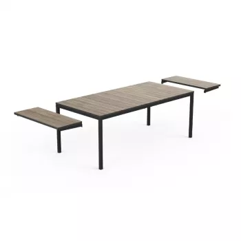 Mesa de jardim extensível KETER Deco Porto Nova extensível 200-280 efeito freixo/preto