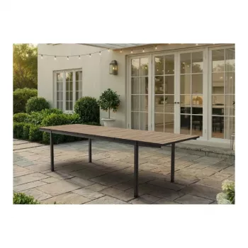 Mesa de jardim extensível KETER Deco Porto Nova extensível 200-280 efeito freixo/preto