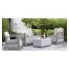 Conjunto de mobiliário de jardim KETER Scandi Linea conjunto de 2 lugares cinzento-claro/cinzento-aço-escuro