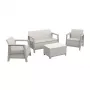 Conjunto de mobiliário de jardim KETER Scandi Linea conjunto de 2 lugares cinzento-seixo/bege-claro