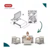 Conjunto de mobiliário de jardim KETER Scandi Linea conjunto de 2 lugares cinzento-seixo/bege-claro
