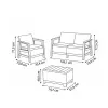 Conjunto de mobiliário de jardim KETER Scandi Linea conjunto de 2 lugares cinzento-seixo/bege-claro