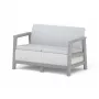 Sofá de jardim de dois lugares KETER Scandi Linea sofá de 2 lugares cinzento-claro/cinzento-aço-escuro