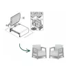 Cadeiras de jardim KETER 2 unid. Scandi Linea cinzento-claro/cinzento-aço-escuro