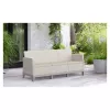 Sofá de jardim de dois lugares KETER Scandi Form sofá de 3 lugares cinzento-seixo/bege-claro
