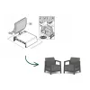 Cadeiras de jardim KETER 2 unid. Scandi Linea cinzento