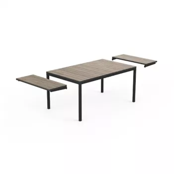 Mesa de jardim extensível KETER Deco Porto Nova extensível 160-240 tom freixo/preto