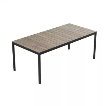 Mesa de jardim KETER Deco Porto Nova 200 efeito freixo/preto