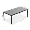 Mesa de jardim KETER Deco Porto Nova 200 efeito freixo/preto