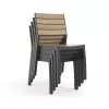 Cadeira de jardim KETER Deco Corale efeito teca/cinzento