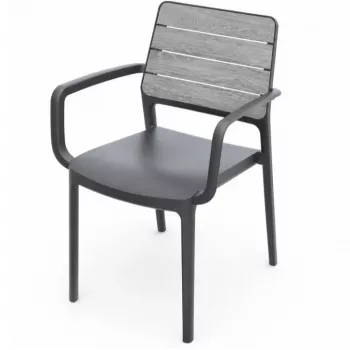 Cadeira de jardim KETER Deco Porto poltrona cinzento-claro/cinzento