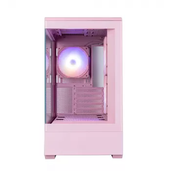 Zalman P30 V2, caixa de PC mATX Mini Tower, 3 ventoinhas ARGB de 120 mm, rosa