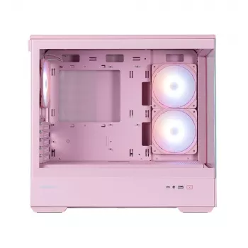 Zalman P30 V2, caixa de PC mATX Mini Tower, 3 ventoinhas ARGB de 120 mm, rosa