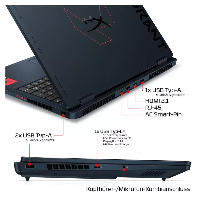HP HyperX OMEN 16-ah1170ng 16,0 2,5K IPS 240Hz, Intel Core Ultra 7 270HX Plus, 32GB RAM, 1TB SSD, RTX 5070Ti, FreeDOS