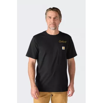 T-shirt Carhartt Irvine Hard Work PRETO