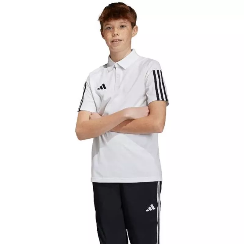 T-shirt adidas Tiro 23 Competition Cotton para criança branca IC4576 140cm