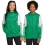 Camisola com capuz adidas Squadra 25 Hoody para criança verde e branca JP3163 140cm
