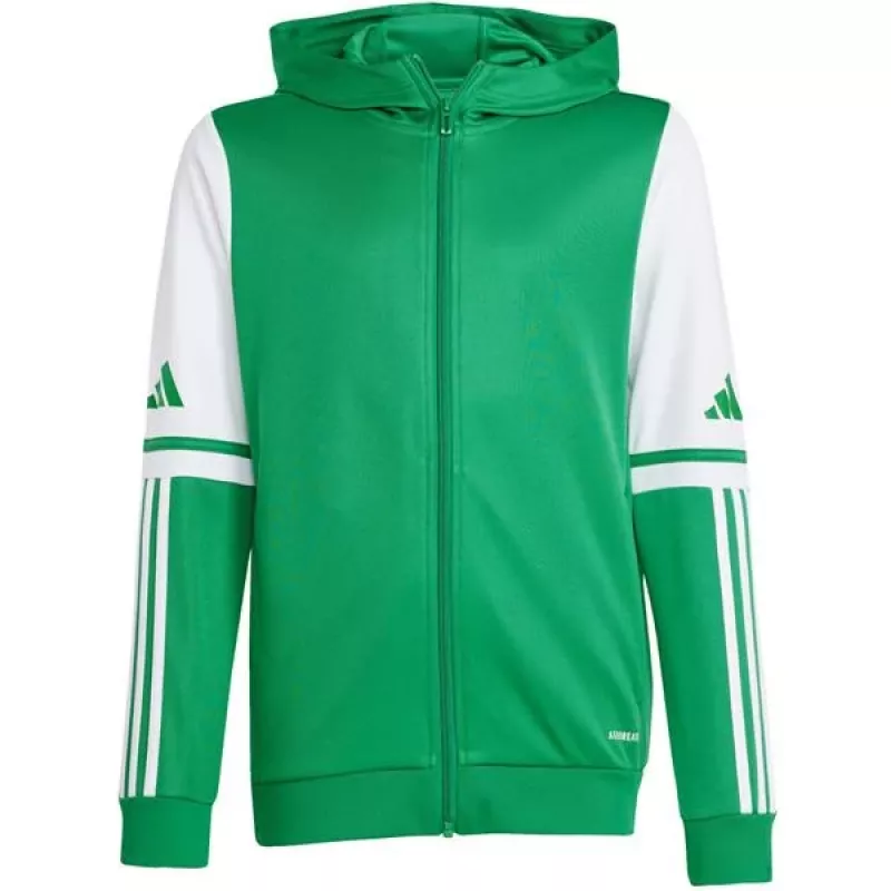 Camisola com capuz adidas Squadra 25 Hoody para criança verde e branca JP3163 140cm