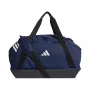 Saco adidas Tiro Duffle Medium com compartimento inferior azul-marinho KD4235
