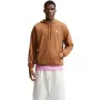 Sweatshirt com capuz Nike Club FT PO de homem castanho-claro FN3866 270 2XL