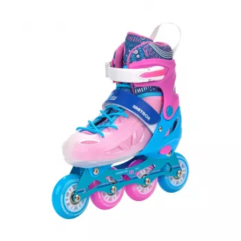 Patins em linha Meteor Loky rosa-azul 17482-17483 30-33