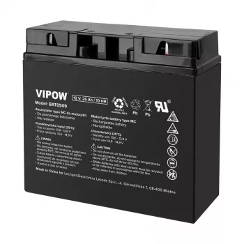 Bateria VIPOW tipo MC para motas 12V 25Ah