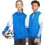 Sweatshirt de criança adidas Squadra 25 Hoody azul e branco JD4802 140cm