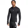 T-shirt de treino de manga comprida de homem adidas Techfit Cold.Rdy preto JL5623 S