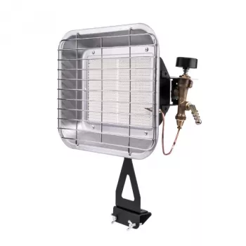 Aquecedor a gás radiante RADIANT PG-009G para botija de GPL de 11 kg, 4,2 kW, acendimento piezoelétrico, queimador cerâmico, 3 níveis de potência
