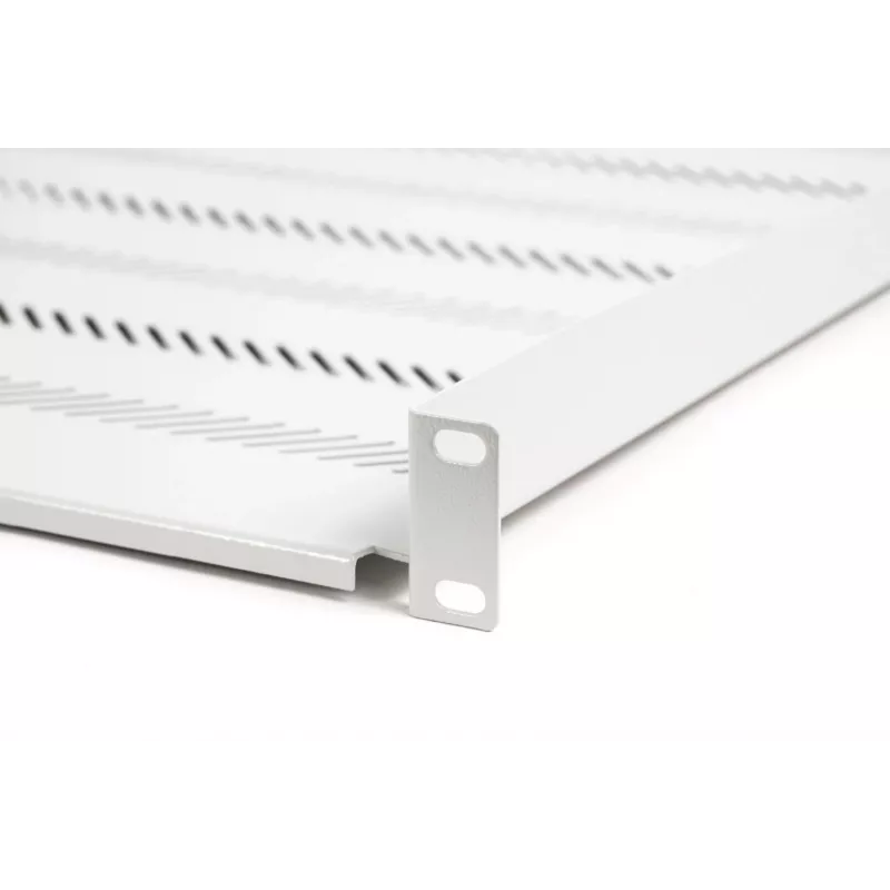 Prateleira de rack fixa 1U DIGITUS TN-19-550-1U-GY, 550 mm de profundidade, cinzento RAL 7035, capacidade de carga 25 kg