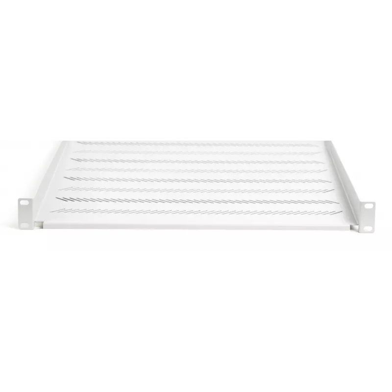 Prateleira de rack fixa 1U DIGITUS TN-19-550-1U-GY, 550 mm de profundidade, cinzento RAL 7035, capacidade de carga 25 kg